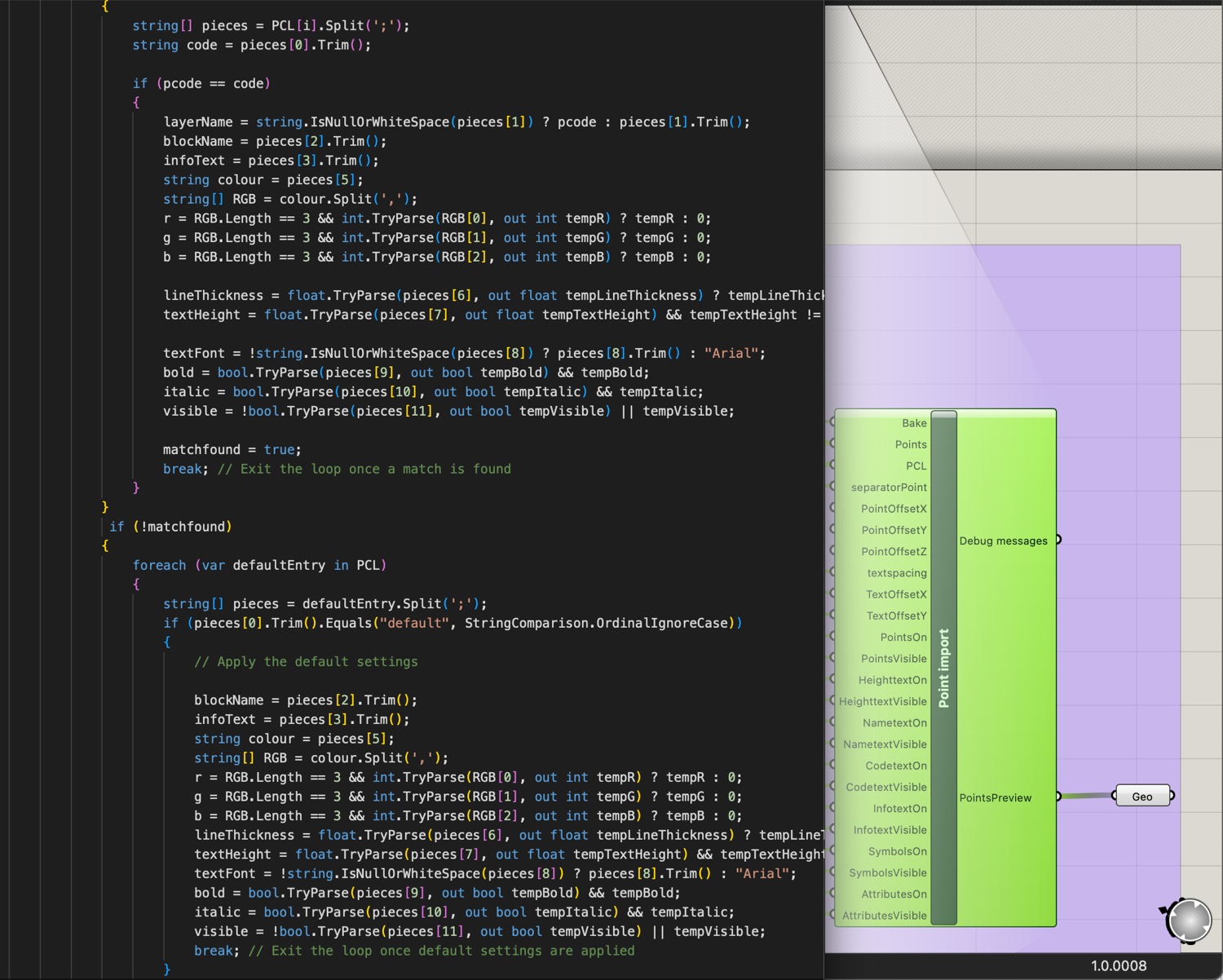 Parametrischer CAD-Code und visuelle Programmierung in Grasshopper