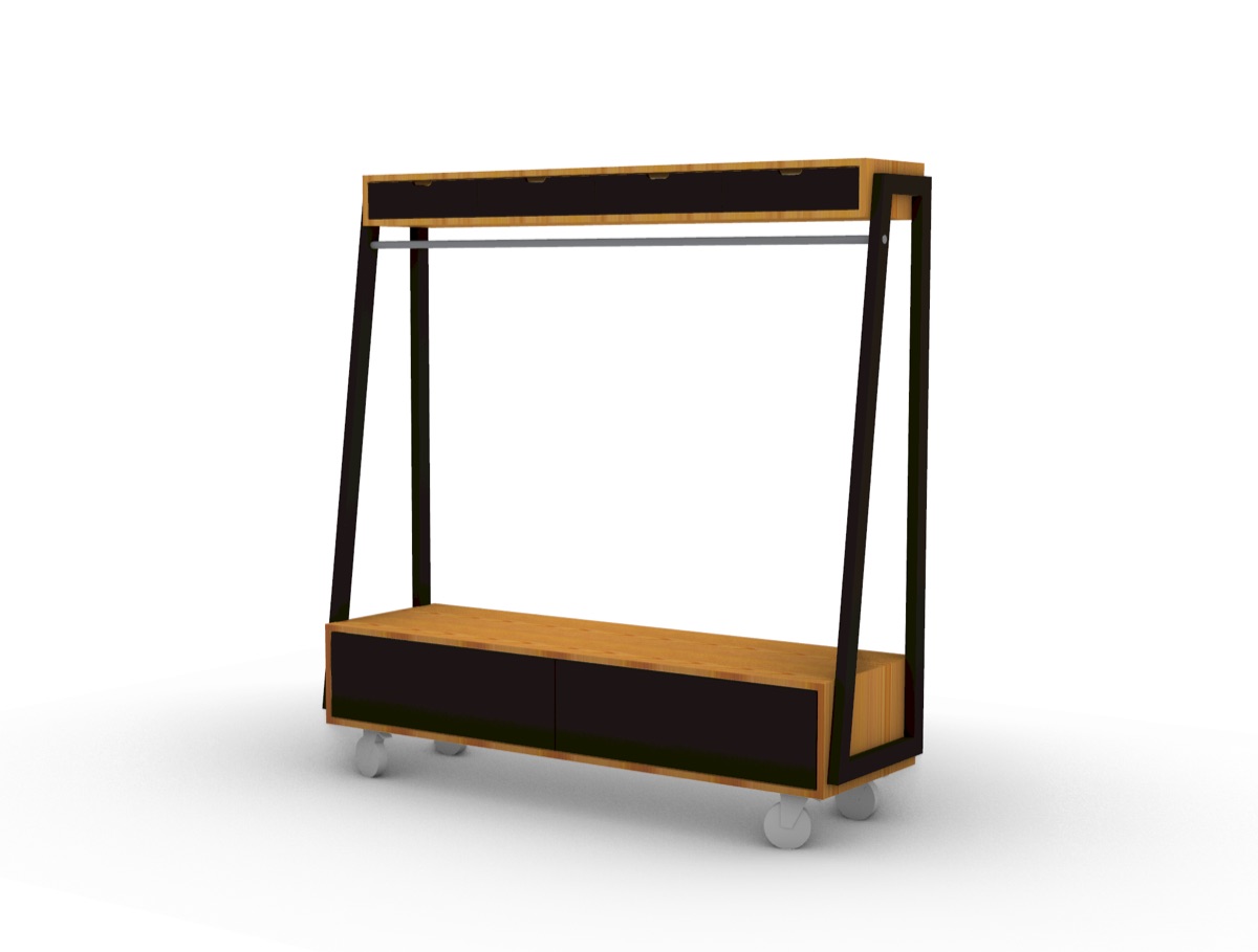 CAD-Entwurf der Garderobe